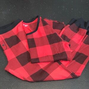 Old Navy womens Red/Black Buffalo Check Pajama Set XL top/ L bottom